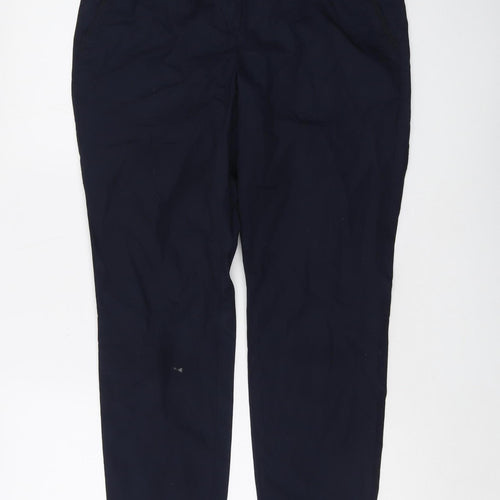 Next Women's Blue Chino Trousers Size 10 Regular Fit