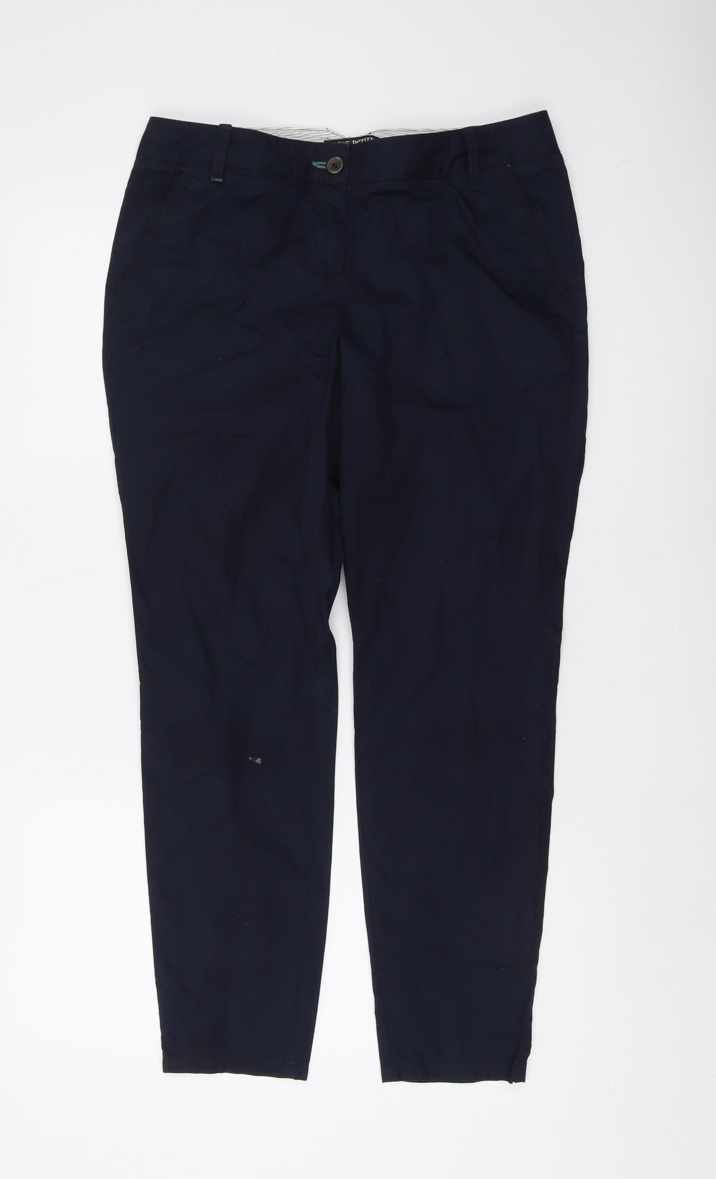 Next Women's Blue Chino Trousers Size 10 Regular Fit