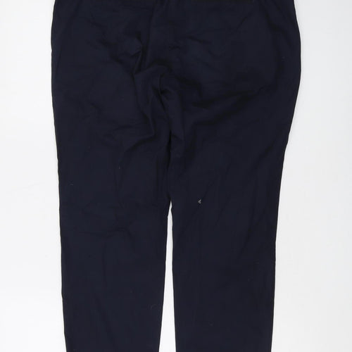 Next Women's Blue Chino Trousers Size 10 Regular Fit