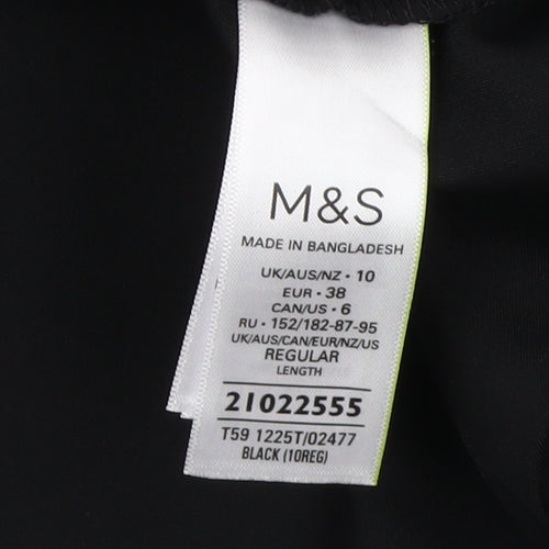 Marks and Spencer Women's Black Trousers, Size 10