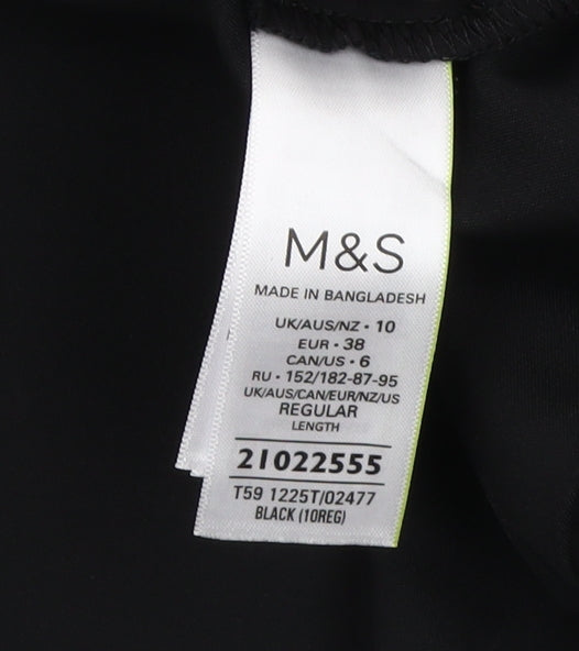 Marks and Spencer Women's Black Trousers, Size 10