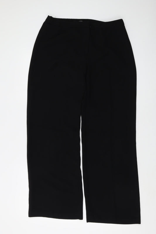 Dunnes Stores Women's Black Wide-Leg Trousers Size 12