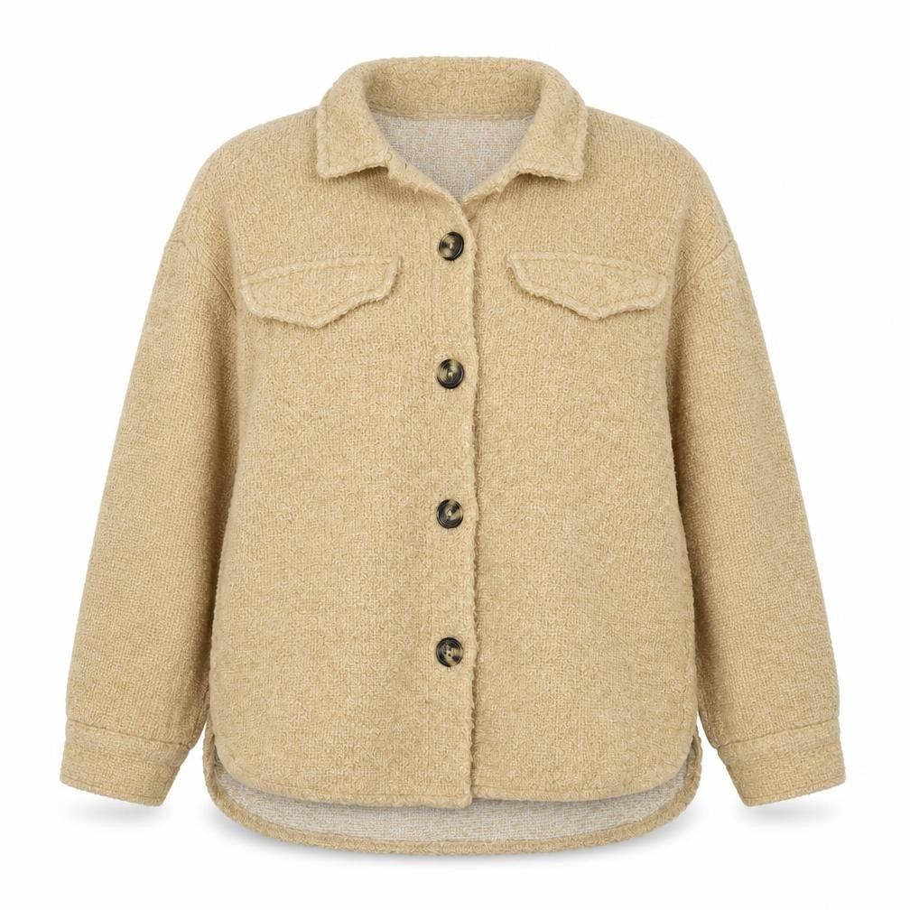 Front view of LC Waikiki Women's Beige Puffer Jacket XS