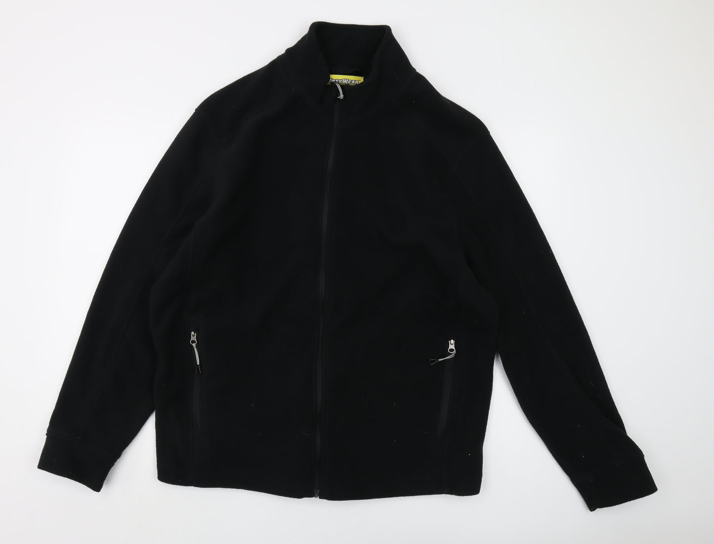 WorkWear Men's Black Full Zip Fleece Jacket XL