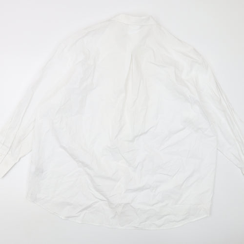 Marks and Spencer Women's White Button-Up Shirt Size 18