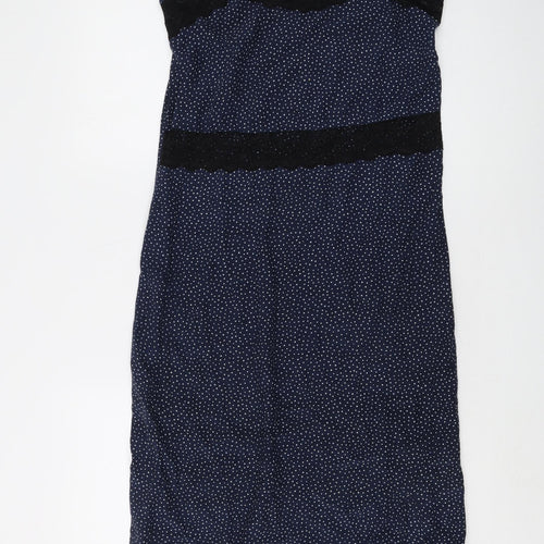 Pins and Needles Women's Blue Polka Dot Slip Dress XS