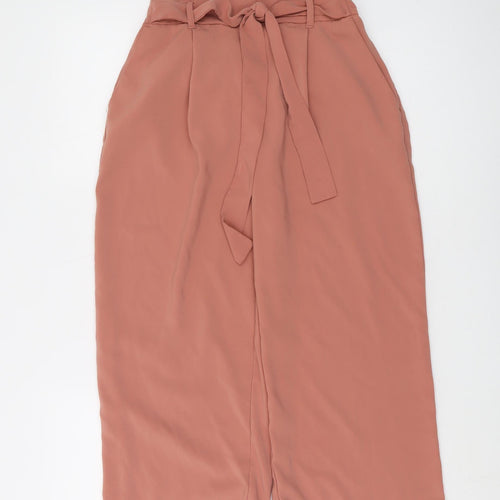 New Look Women's Pink Paperbag Trousers, Size 10