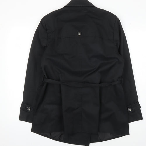 Debenhams Black Trench Coat Women's Size 16