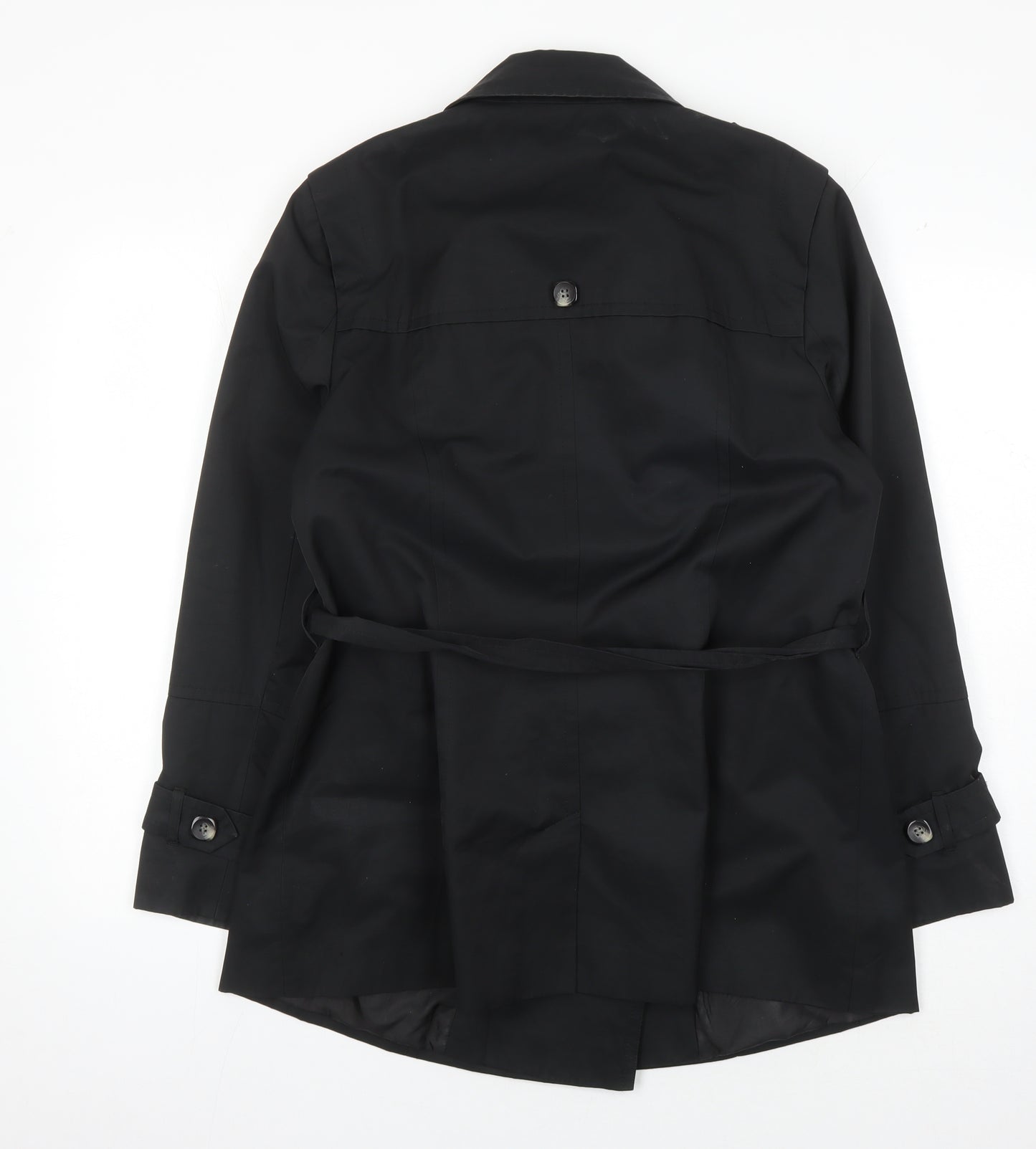 Debenhams Black Trench Coat Women's Size 16