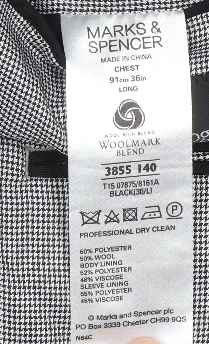 Marks and Spencer Men's Black Tuxedo Blazer 36L