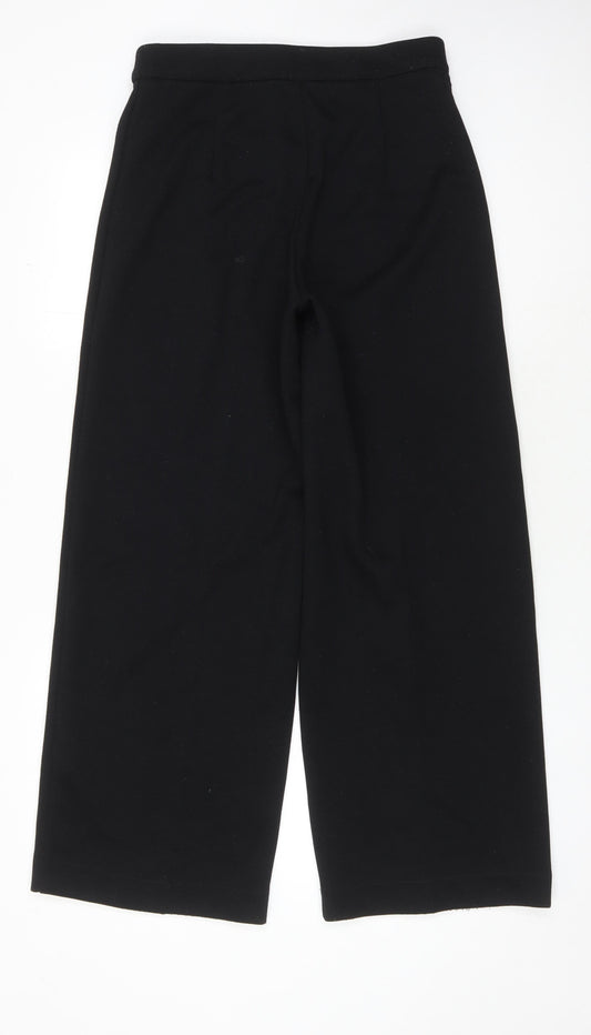 Marks and Spencer Women's Black Wide-Leg Trousers Size 10