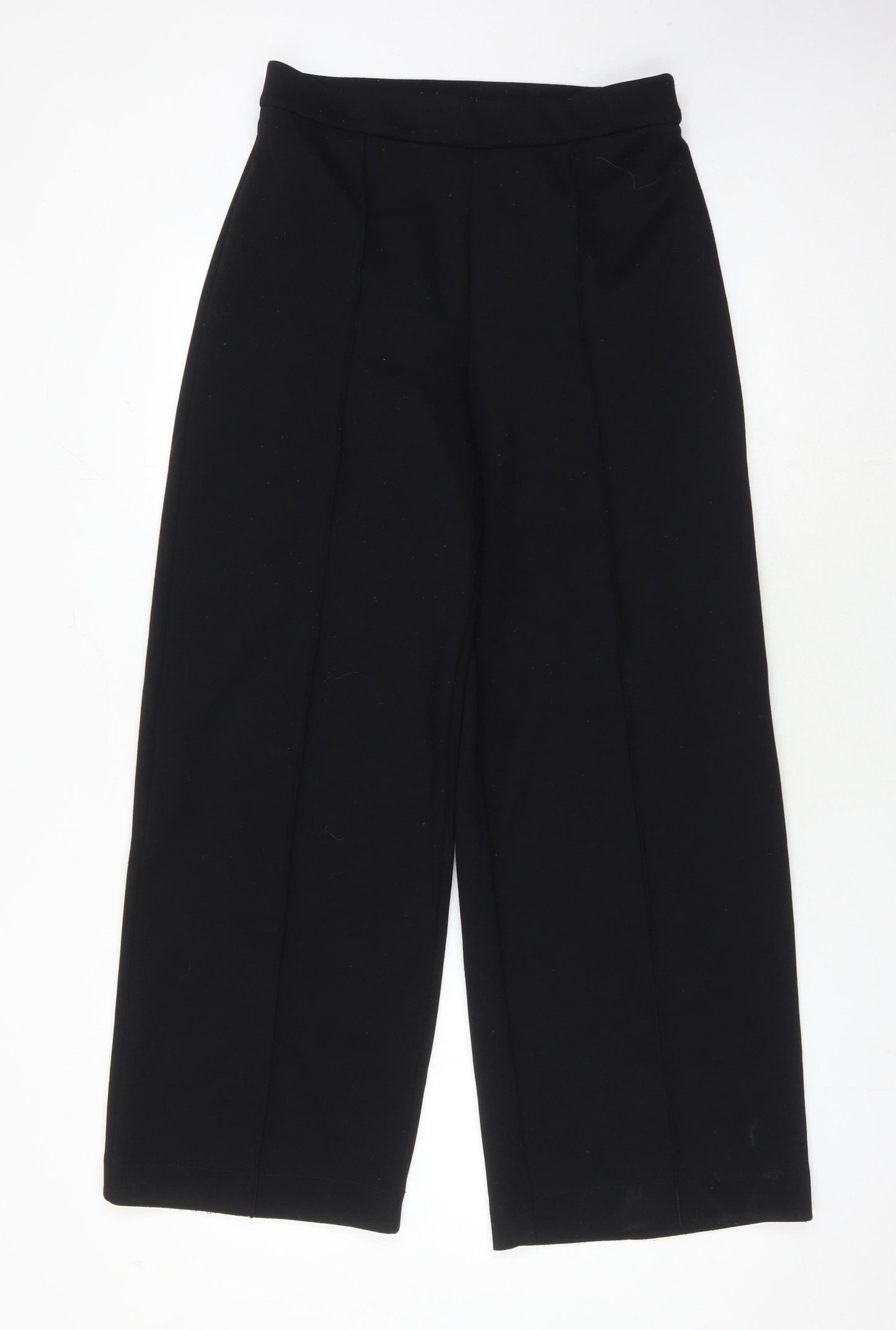 Marks and Spencer Women's Black Wide-Leg Trousers Size 10