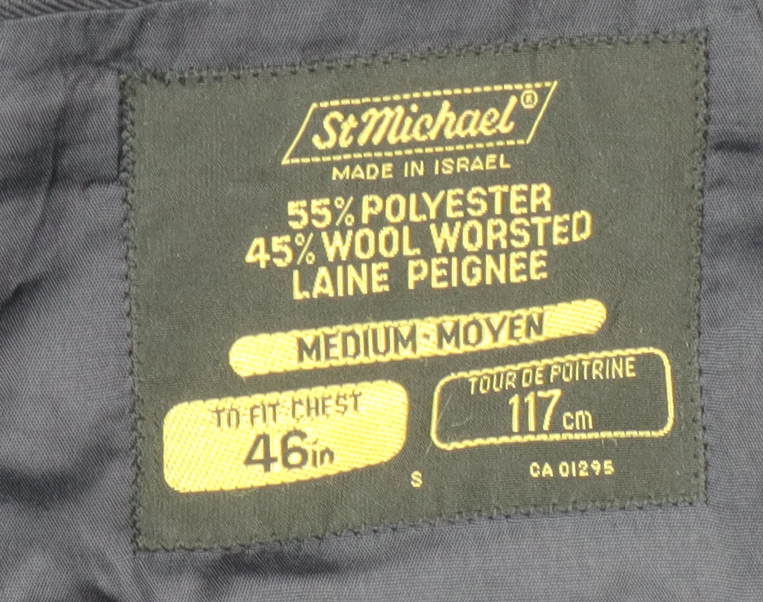 St Michael Double-Breasted Men's Blazer, 46R