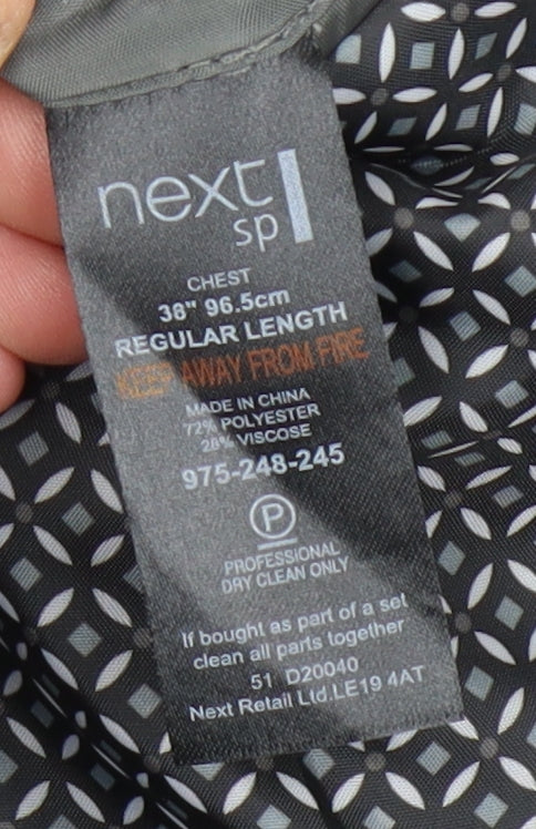 Next Men's Black Suit Jacket 38 Regular Fit