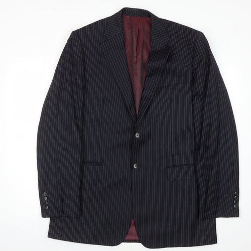 John Lewis Men's Black Striped Blazer Size 40L