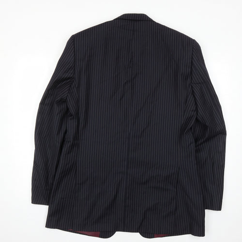 John Lewis Men's Black Striped Blazer Size 40L