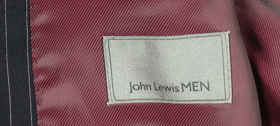 John Lewis Men's Black Striped Blazer Size 40L