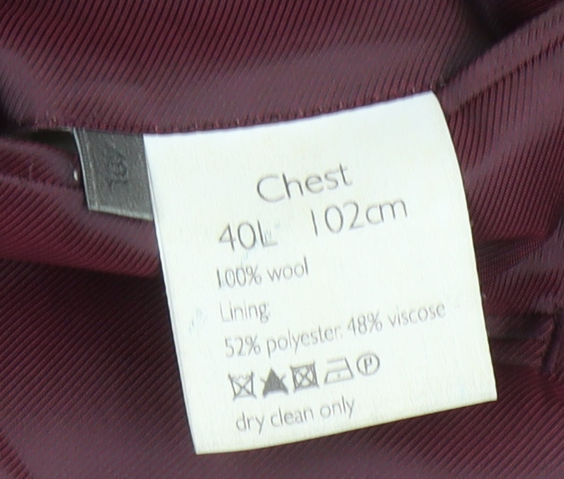 John Lewis Men's Black Striped Blazer Size 40L