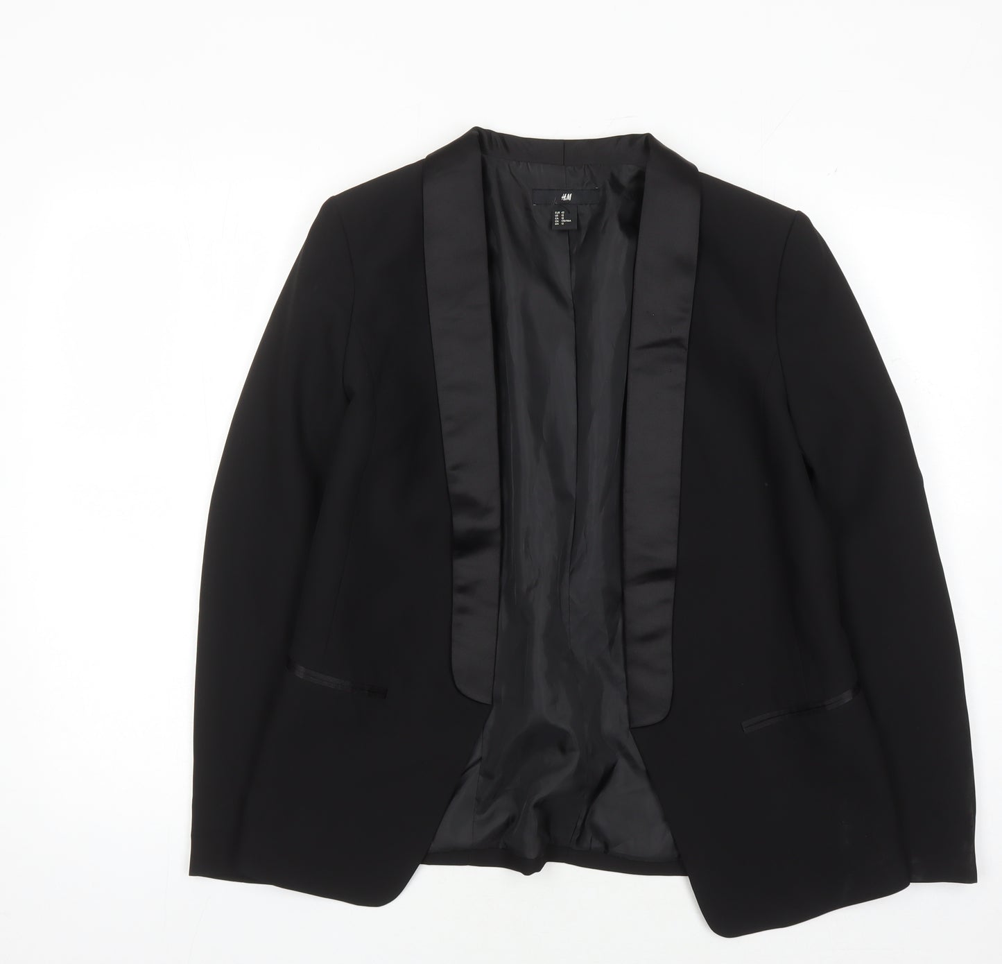 H&M Women's Black Tuxedo Suit Jacket Size 14