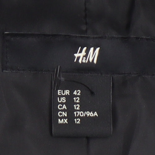 H&M Women's Black Tuxedo Suit Jacket Size 14