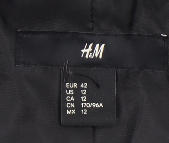 H&M Women's Black Tuxedo Suit Jacket Size 14