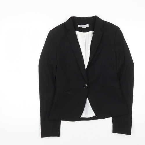 H&M Women's Black Suit Jacket, Size 6, Lined