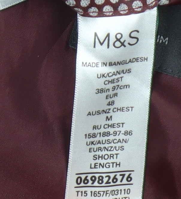 Marks & Spencer Men's Black Blazer 38 Short