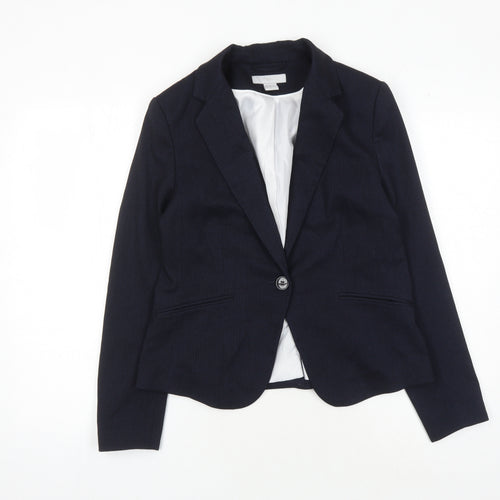 H&M Women's Black Suit Jacket, Size 12, Classic Blazer