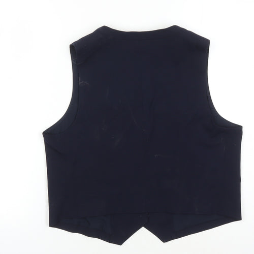 Marks and Spencer Women's Blue Waistcoat Size 14 Formal