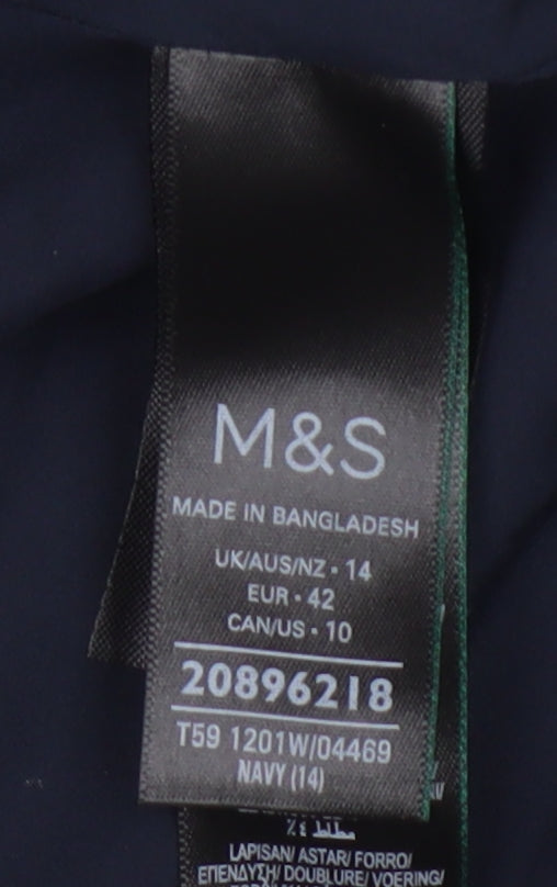 Marks and Spencer Women's Blue Waistcoat Size 14 Formal