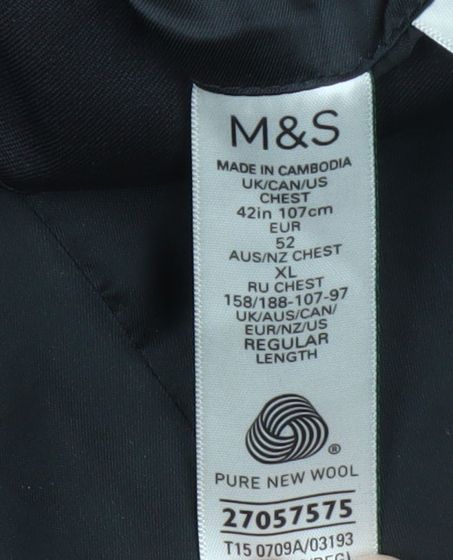 Marks and Spencer Men's Black Wool Blazer 42R