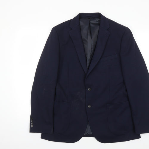 Marks and Spencer Men's Blue Blazer - 42R, Formal