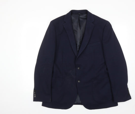 Marks and Spencer Men's Blue Blazer - 42R, Formal