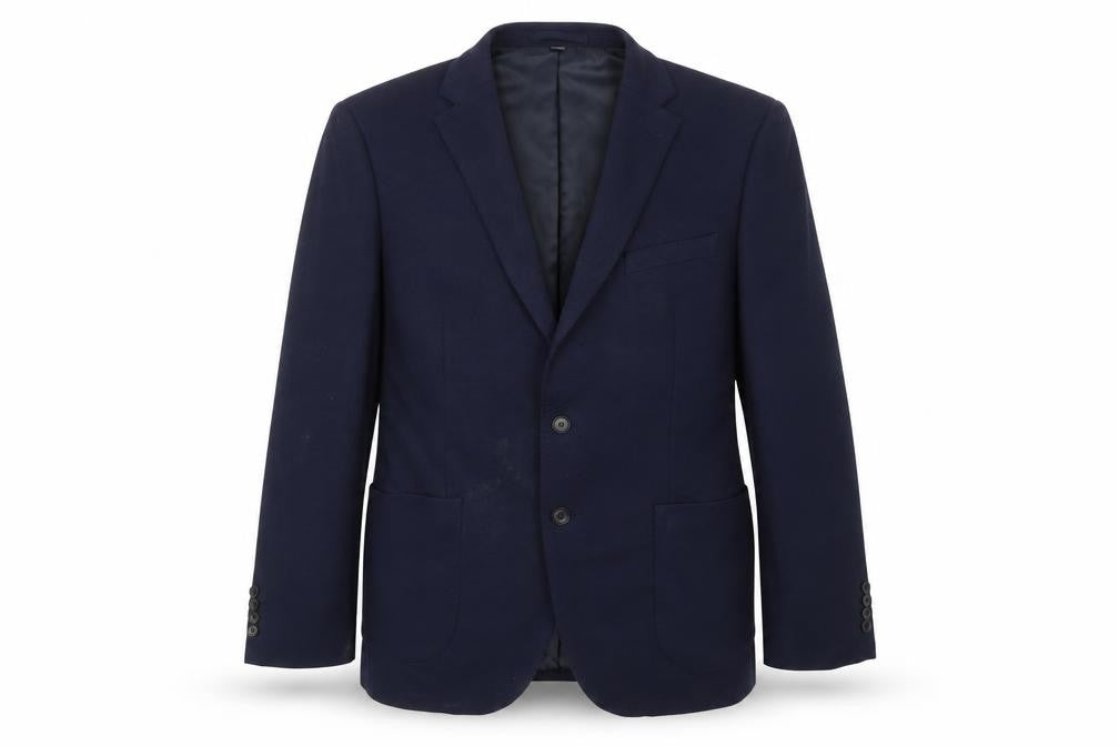 Front view of Marks & Spencer Men's Blue Blazer - 42R, Formal