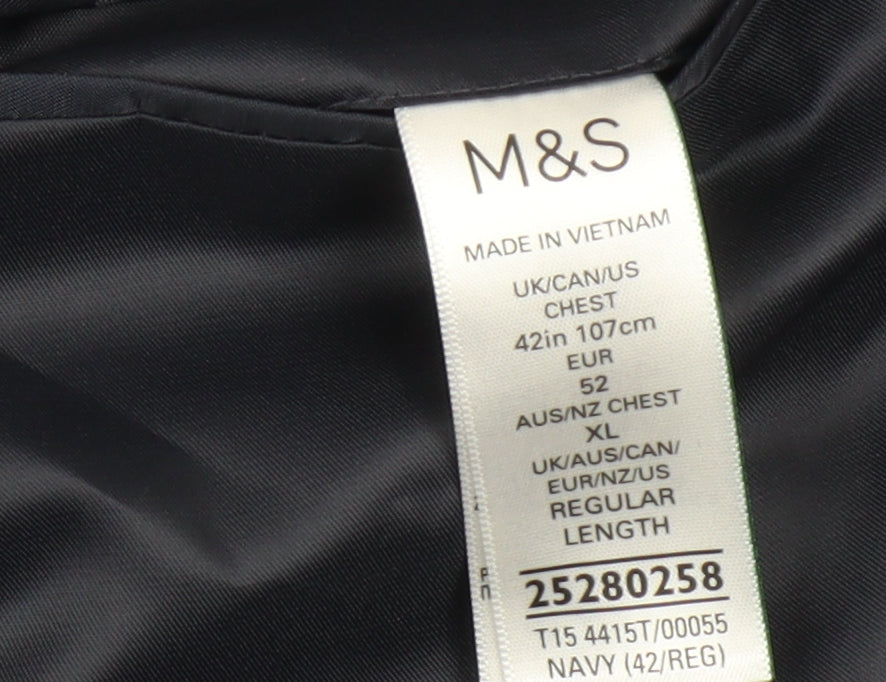 Marks and Spencer Men's Blue Blazer - 42R, Formal