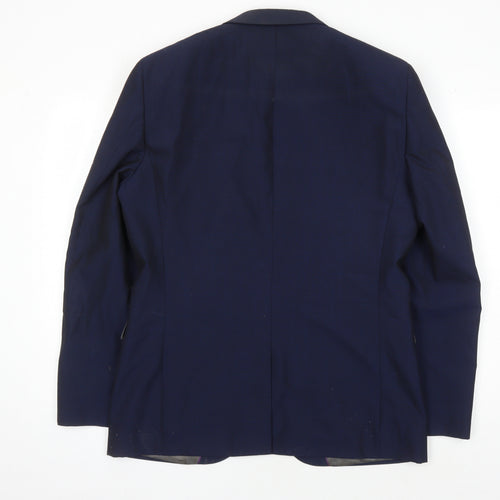 Next Men's Blue Single-Breasted Blazer Size 40R