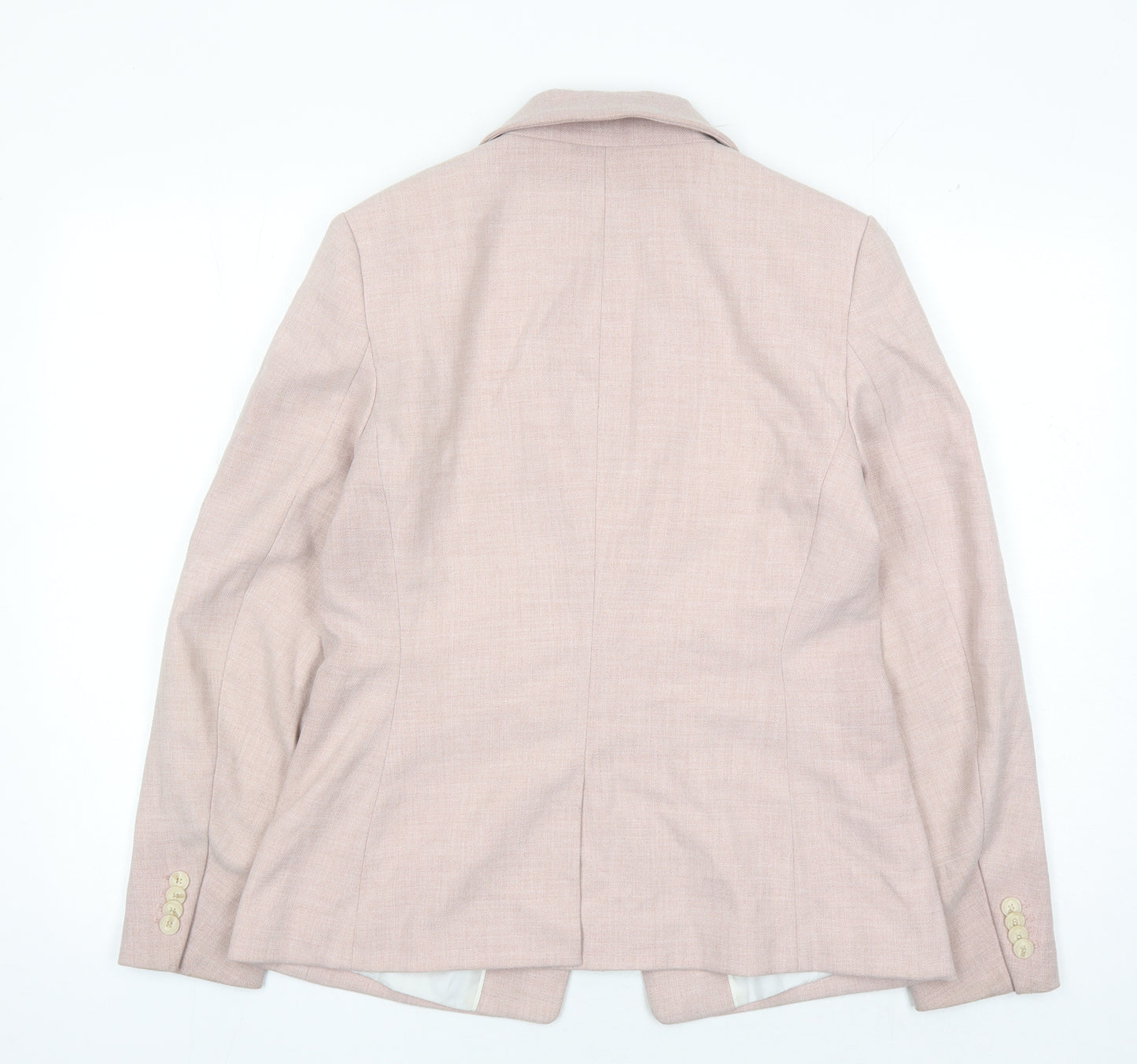 H&M Women's Pink Blazer Suit Jacket, Size 14, Regular Fit