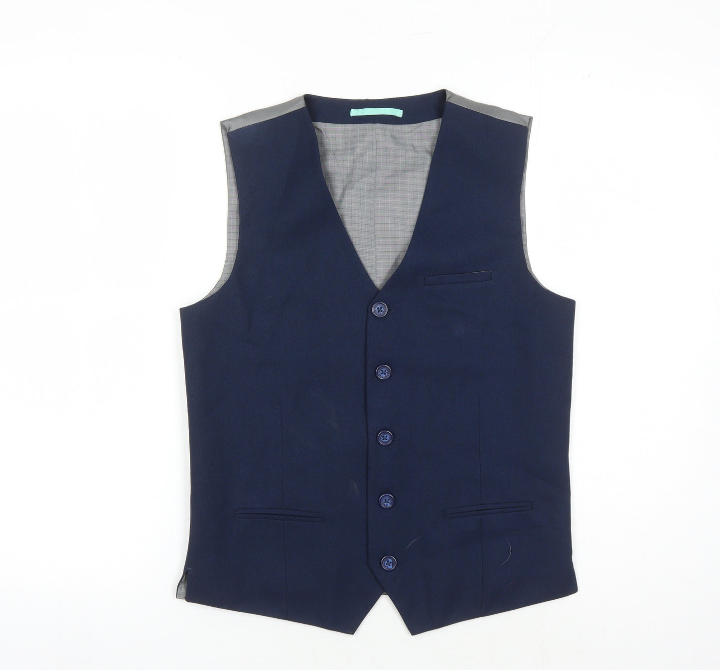 Very Boys Blue Suit Waistcoat Formal Party 14 Years