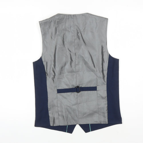 Very Boys Blue Suit Waistcoat Formal Party 14 Years