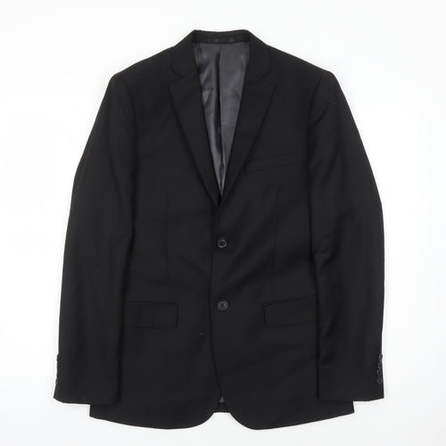 Topman Men's Black Slim Suit Jacket 36R Formal