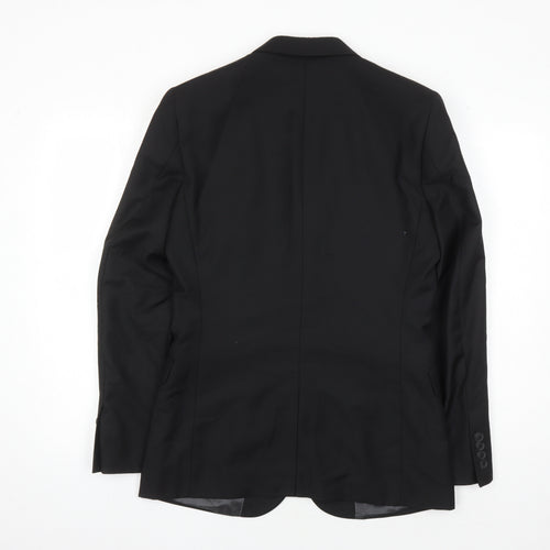 Topman Men's Black Slim Suit Jacket 36R Formal