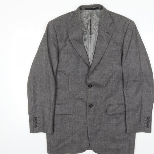 Marks & Spencer Men's Grey Wool Blazer, Size 38R, Formal Wear