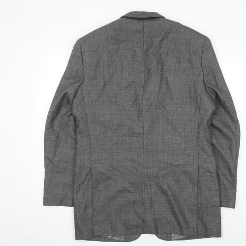 Marks & Spencer Men's Grey Wool Blazer, Size 38R, Formal Wear