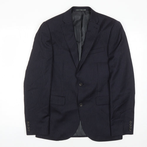 Next Men's Black Striped Blazer 38 Regular