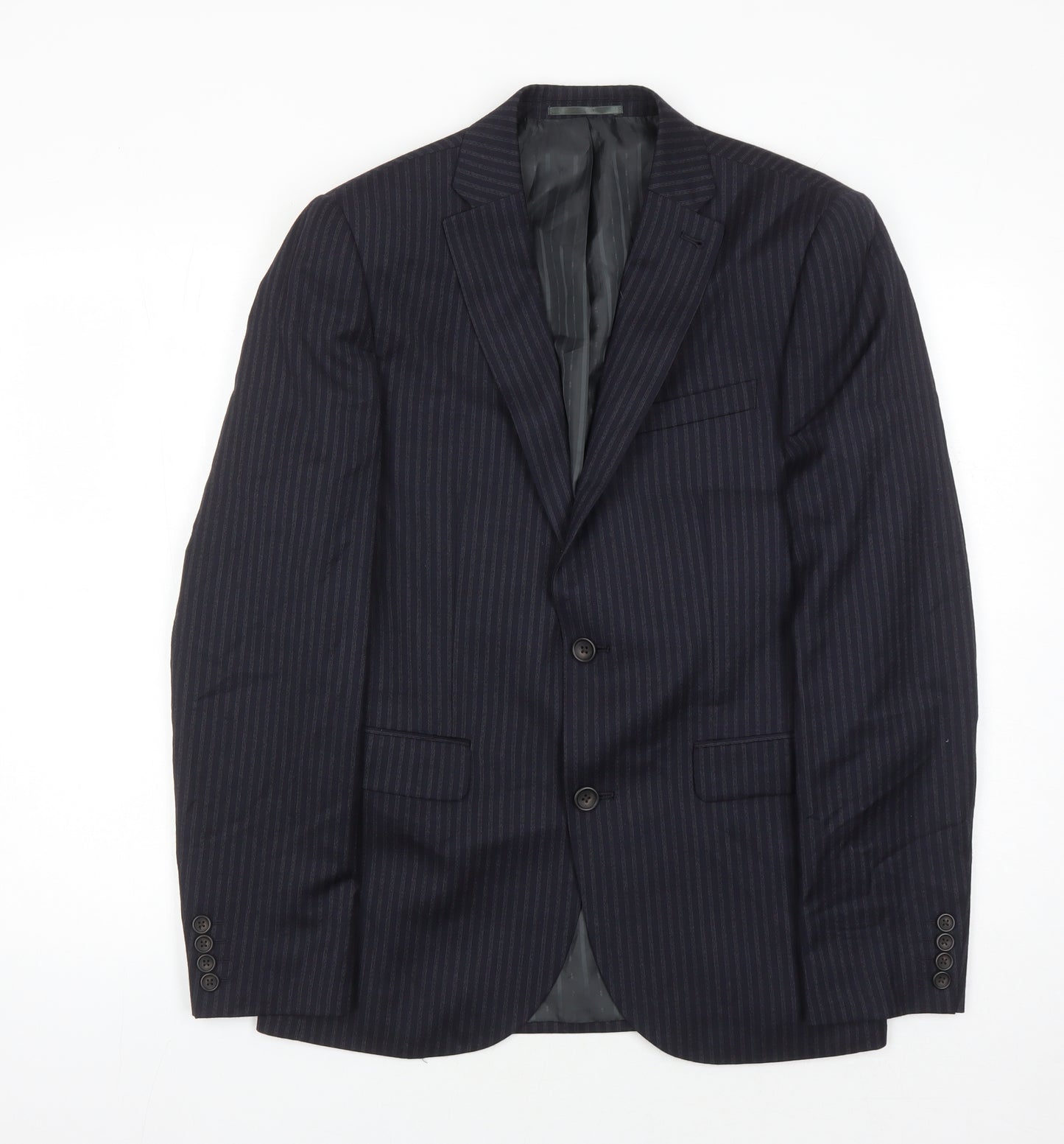 Next Men's Black Striped Blazer 38 Regular