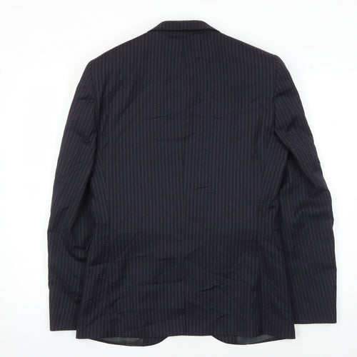 Next Men's Black Striped Blazer 38 Regular