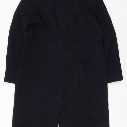 The White Company Women's Black Wool Coat, Size 12