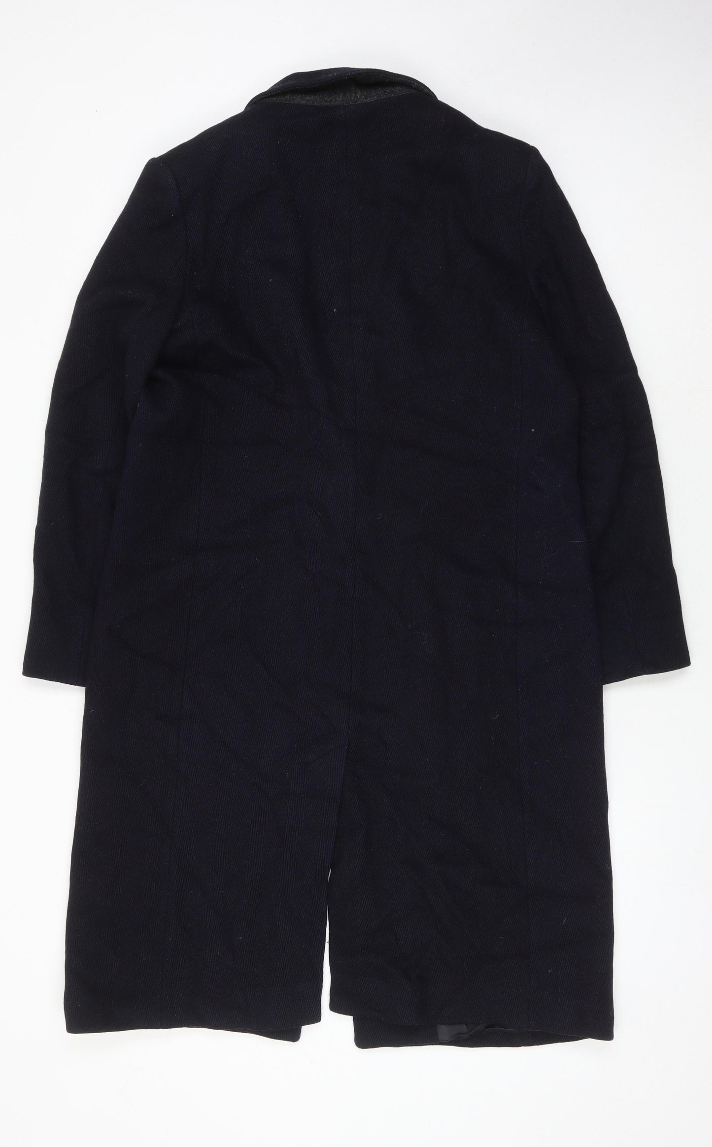 The White Company Women's Black Wool Coat, Size 12