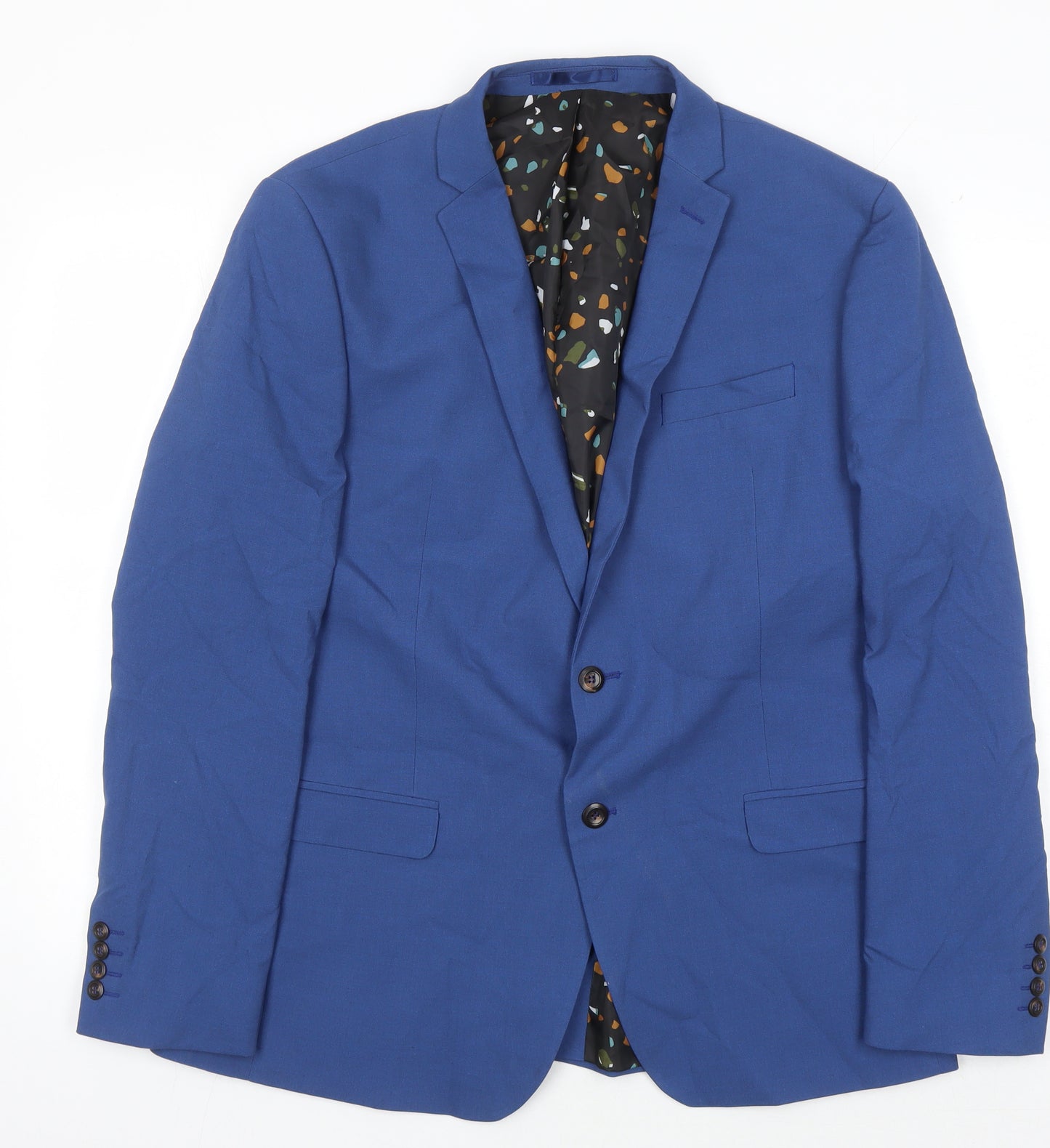 Racing Green Men's Blue Slim Blazer 44