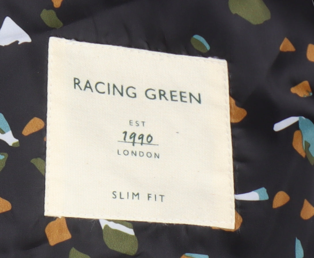 Racing Green Men's Blue Slim Blazer 44